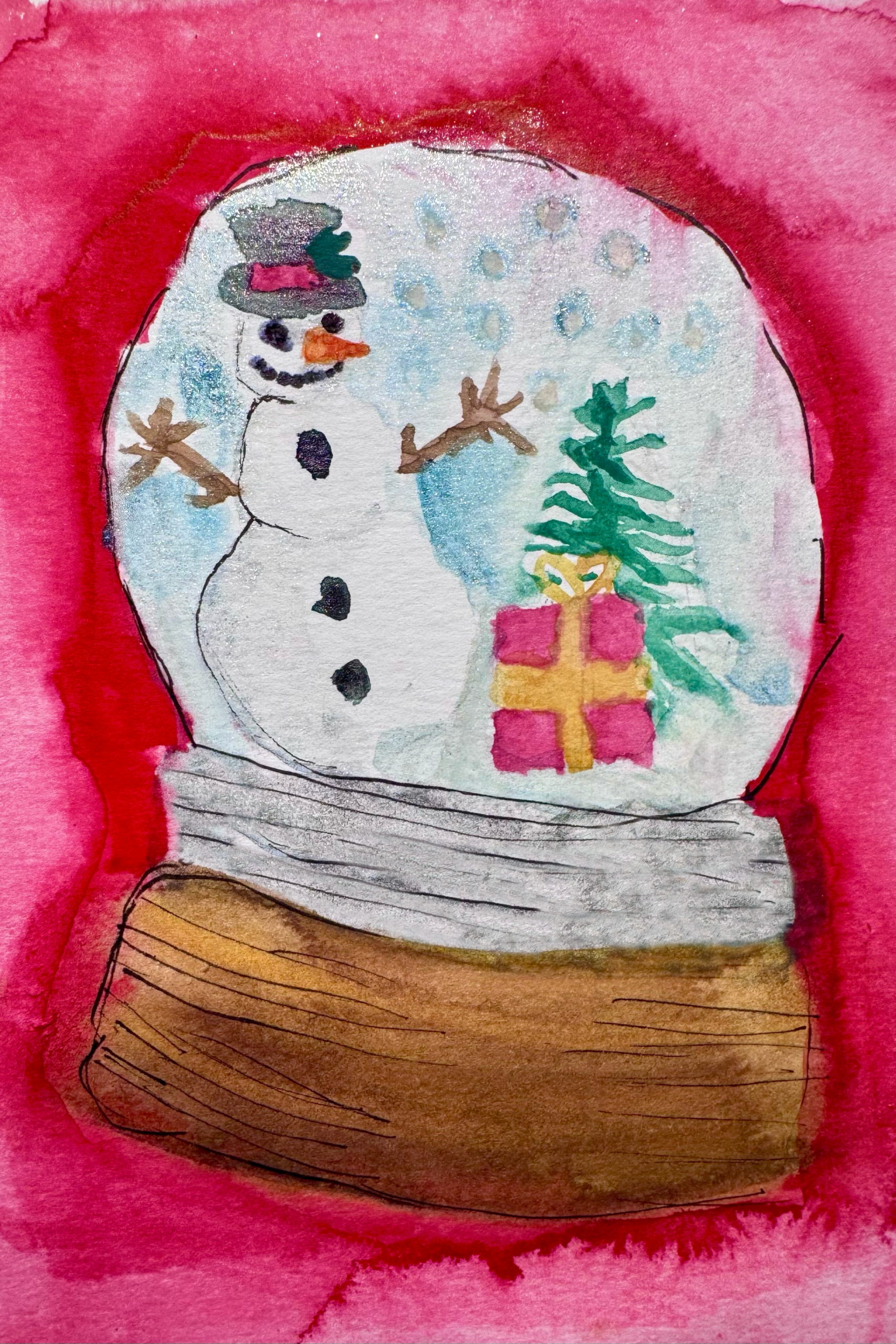 Snow Globe Greeting Cards
