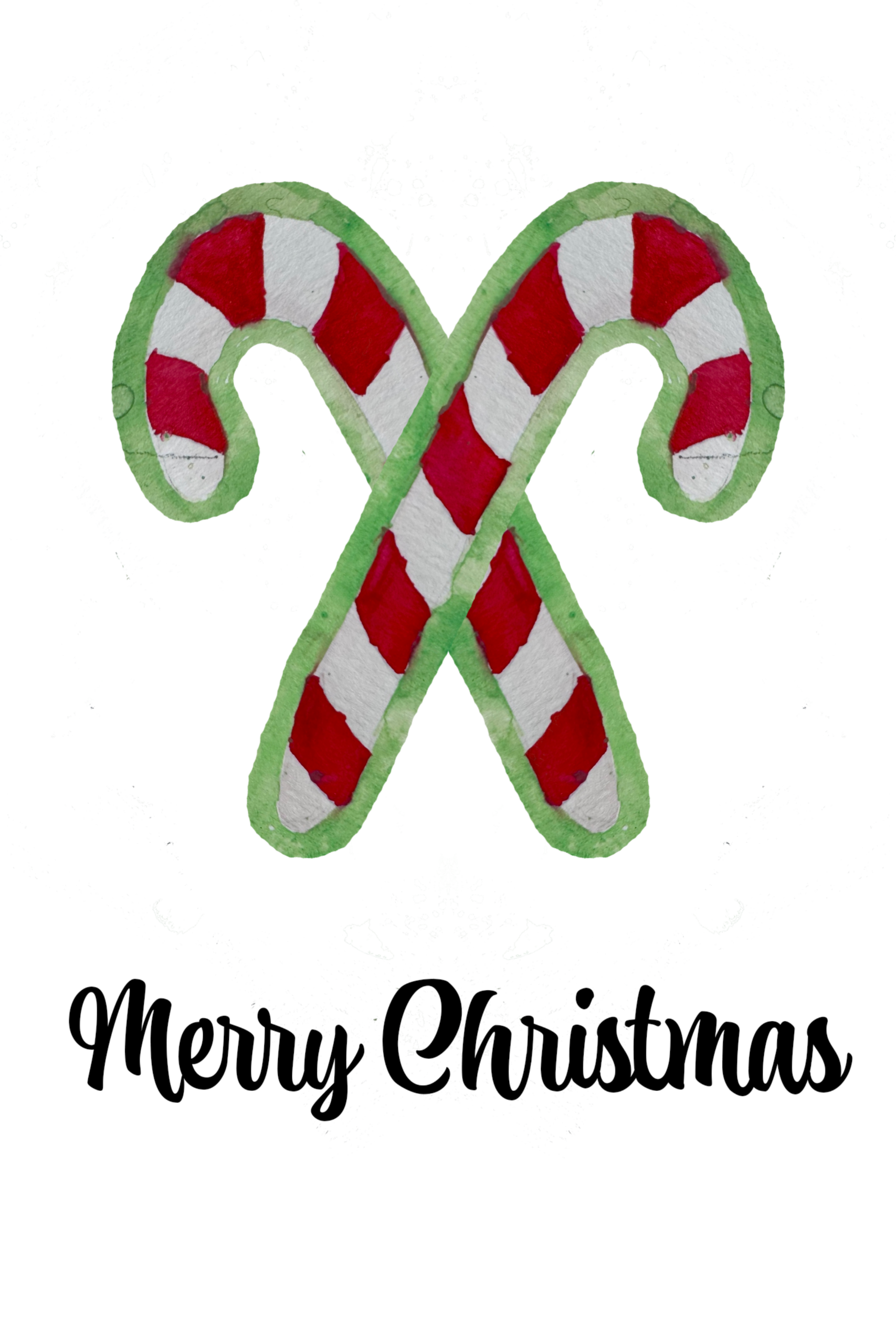 Candy Cane Greeting Card